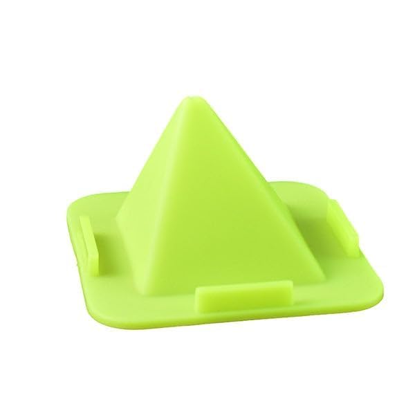 Shivstor 1 PCS Universal Portable Four Sided Pyramid Shape Mobile Holder Stand Desktop Table Phone Stand for Car Dashboard Desk Office Video Recording Viewing Support Compatible 4