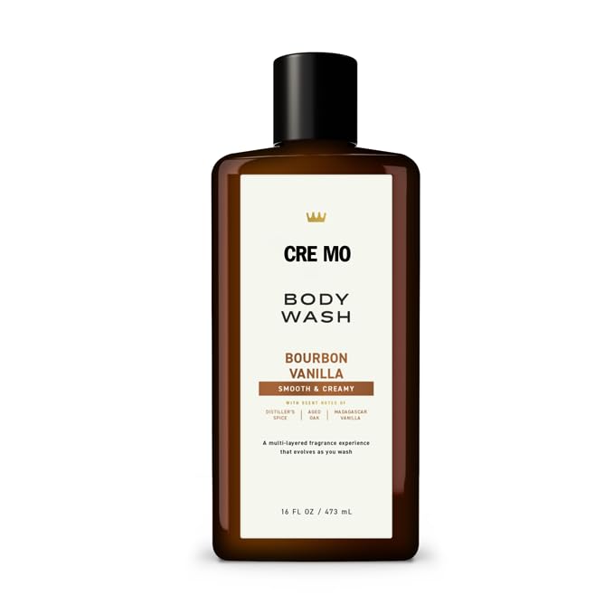 CRE-MO Body Wash Bourbon Vanilla Scent for Men & Women | Gentle Cleanser, Refreshing Fragrance, 16oz
| CRE-MO Body Wash