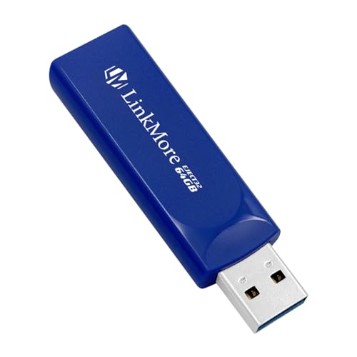 LinkMore EJECT32 64GB USB 3.2 Flash Drive Read Speed up to 100MB/s Retractable Design Thumb Drive