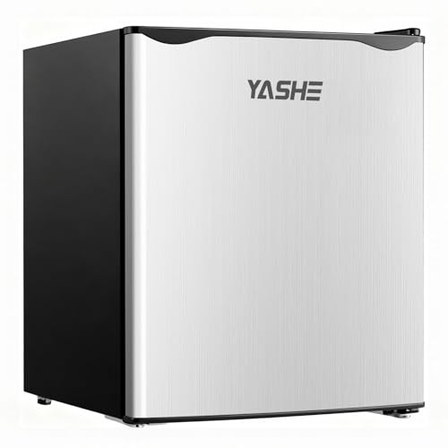YASHE Mini Réfrigérateur 52L, Mini Congélateur, Petit Frigo, Porte-Bouteilles Intégré Compact, Énergétique, Silencieux, Porte Réversible, Thermostat...