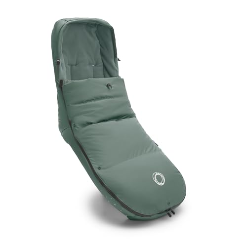 Bugaboo Saco de silla de invierno alto rendimiento y climas extremos, accesorio imprescindible para el carrito con capucha y cremallera bidireccional para mantener pies calientes en Pine Green