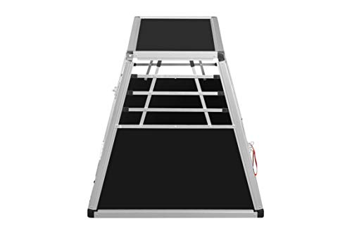 ALPUNA Transportbox N11 – Aluminium Hundebox 72×90×68 cm – Auto Hundebox mit Notausstieg, sicherer Hundetransport im Kofferraum