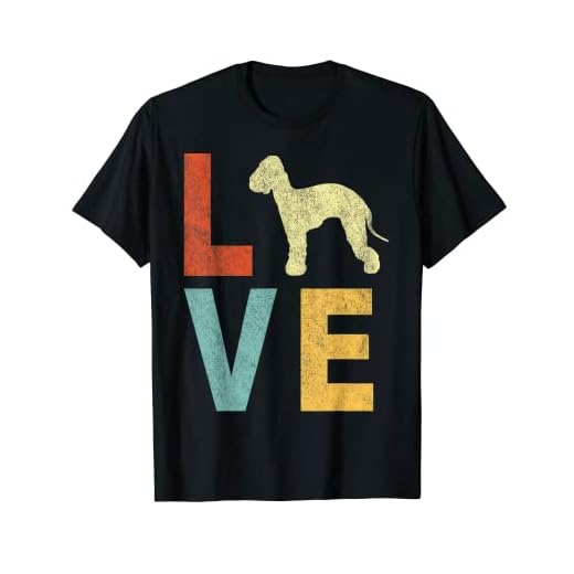 Love Bedlington Retro Bedlington Terrier Dog Vintage T-Shirt