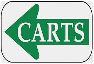 Carts (Left Arrow) Sign Metal Sign 12X8 Inches