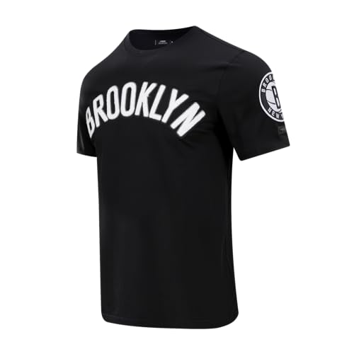 Pro Standard Mens NBA Brooklyn Nets Classic Chenille Short Sleeve Tee Black by Pro Standard - Used condition - Image 2