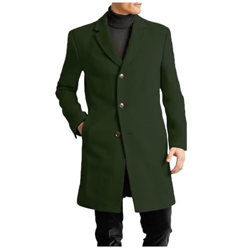 Manteau d'hiver homme chaud et coupe-vent mi-long pour la mi-saison