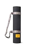 Lolë Pose Yoga Mat with Strap Carrier | Non-Slip Textured 5mm Thick Workout Mat | Ideal for Hot Yoga & Pilates | Lightweight & Sweat Resistant, Black/pebble