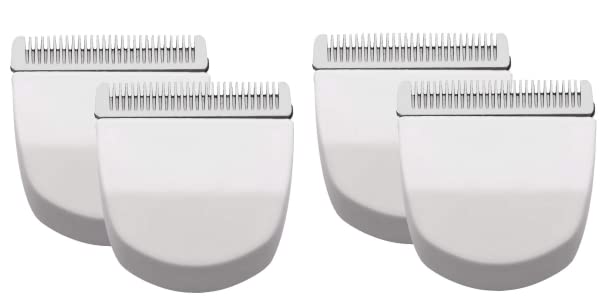 4Pcs Professional Peanut Clipper/Trimmer Snap On Replacement Blades #2068-300, Compatible with Wahl Peanut Hair Clipper/Trimmer, White.