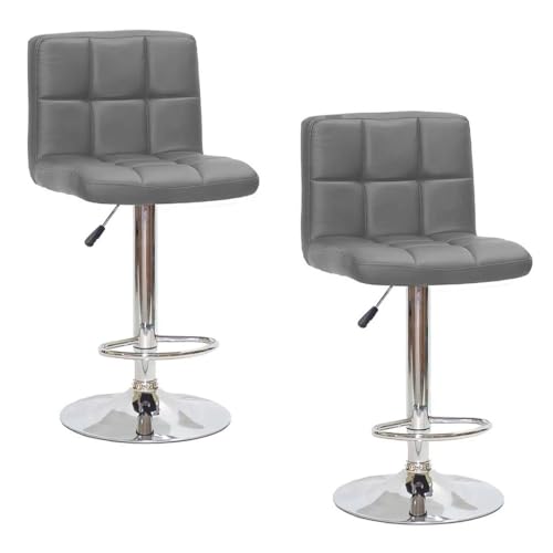Recopilación de Sillas Bar para comprar hoy. 41 KITUL Set de 2 Bancos Altos, para Barra Desayunador, para Cocina, Giratorios, para Barra de Cocina, Bar, (Varios Colores) (Gris Oxford)