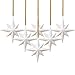Produktbild like. by Villeroy & Boch Winter Glow Ornament Stern 6er Set, 9x2,5x9,5 cm, Weihnachtliche Dekoration, Christbaumschmuck, Premium Porzellan, Beige