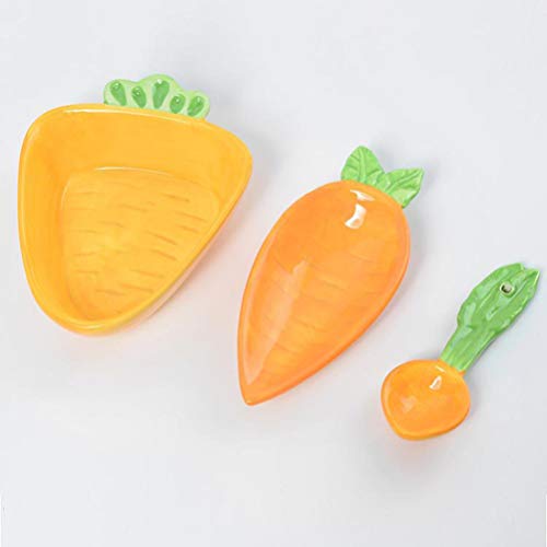 Osaladi 2Pcs Ceramic Candy Dish Carrot Shape Bowl Easter Dishes Appetizer Plates Cereal Bowl Salad Bowl Yogurt Bowl Soup Dessert Serving Bowl For Kids Children 15.5X7X3Cm Ks1541Og2602Sgt41Lbh6Qr 0 #TOP6