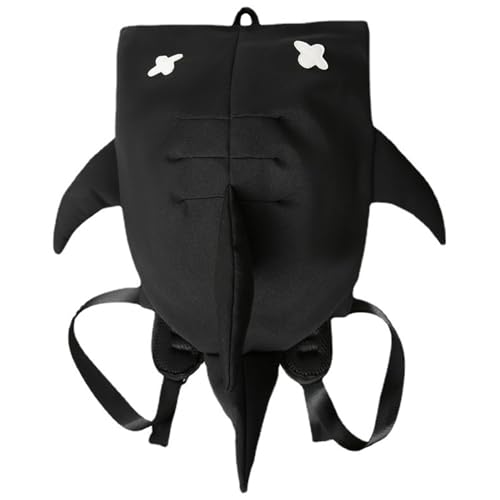 Mochila de tiburón 3D espaciosa con cremallera y asa superior para niños