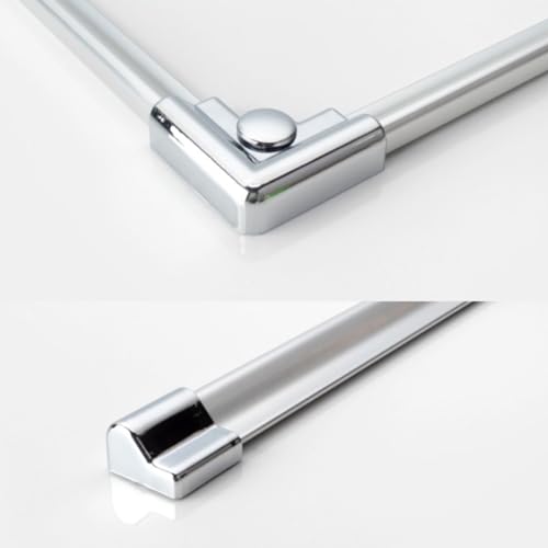 WITEN&NOCK Perfil de protección contra salpicaduras de aluminio, juego de juntas para ducha, listones deflectores de agua, piezas terminales y conectores de esquina para ducha, bañera y mampara de