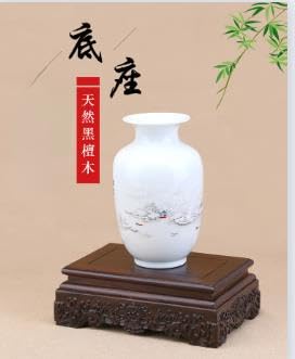 Amazon.co.jp: 黒檀の木彫り花瓶台座 香炉台座 供養台 台座神像