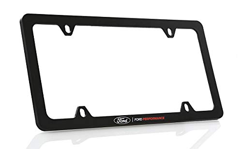 Ford Performance Uv Printed Black Plastic Thin Rim License Plate Frame Holder 4 Hole #TOP1