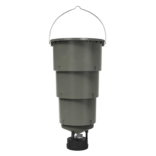 Moultrie All-in-One Hanging Deer Feeder - 30lb Capacity - Collapsible Bucket - Digital Timer with 4 Daily Feeds - Moultrie Connect Bluetooth
