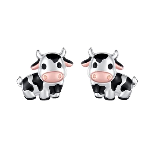 Cute Cow Stud Earrings for Women Milk Cow Dairy Cattle Animal Stud Earrings for Milk Lover-Cow 2