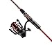 Ugly Stik 6’6” Carbon Spinning Fishing Rod and Reel Spinning Combo, Graphite with Graphite Tip Design, 6’6” 2-Piece Fast Action Rod,Red/Black