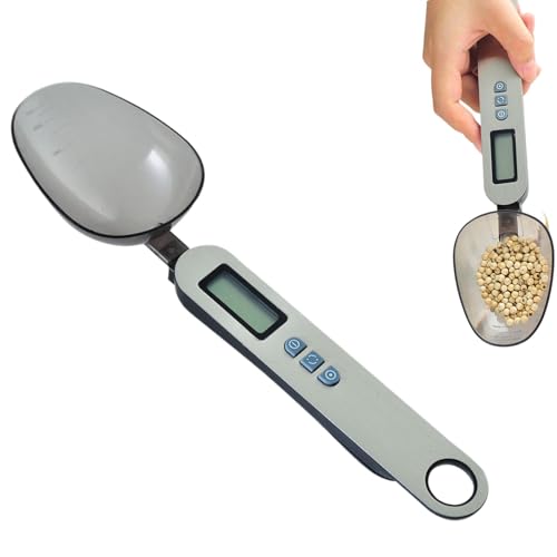 Cuchara medidora digital, cuchara dosificadora electrónica con pantalla LCD | Báscula digital con vaso medidor con cuchara extraíble para familia y amigos