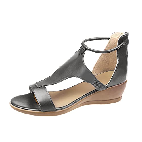 Sandales Zipper Chaussures Casual pour Éviter les Douleurs aux Pieds en Été