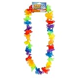 Rhode Island Novelty Rainbow Flower Leis (Pack of 12), 36