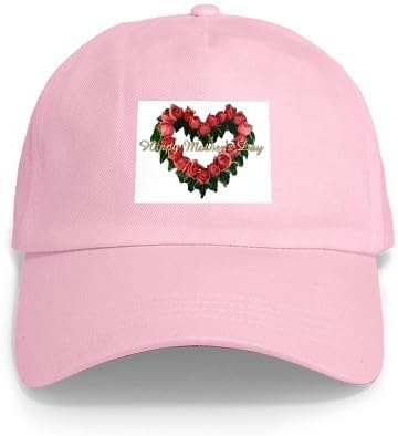 CafePress Mothers Day Rose Heart Adjustable Baseball Cap