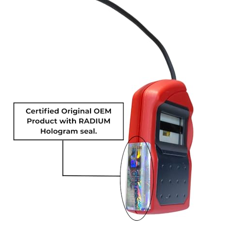 Image of Morpho MSO 1300 E3 RD L1 | Single Fingerprint Biometric Scanner | RD Registered | Letest Version of Security System | Morpho Red & Black Device | Radium