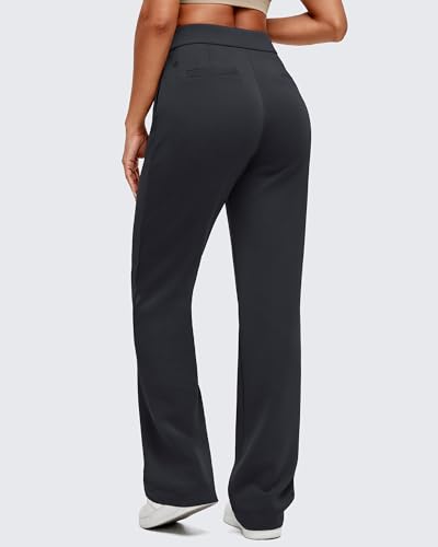 G4Free Smoofit Modal Soft Straight Leg Sweatpants for Women Elastic High Waist Casual Lounge Dress Pants with Pockets4