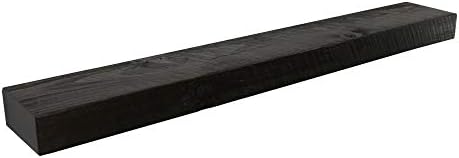 Joel's Antiques & Reclaimed Decor Mocha: 48" W X 7" D X 3" H, Rustic / Contemporary, Floating Wood Mantel Shelf, Wooden, Shelves, Industrial
