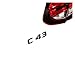 PGBNLPPETW 3D ABS Chrome Black C 43 Logo C43 Emblem Letters Car Trunk Badge Decal Fit for Mercedes Benz AMG W204 W205 Sticker Accessories(Glossy Black)