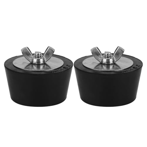 2PCS 2in Winterizing Pool Plugs with Stainless Steel Bolts, Freeze Proof Rubber Expansion Plugs for Swimming Pools, Spa Pipework Hot Tubs