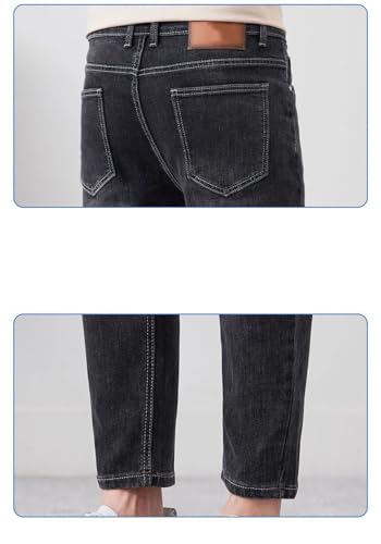 Men Slim Stretch Jeans Vintage Little Feet Trousers Street Ankle Length Denim Pants4