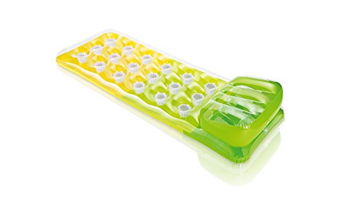 Intex 58890EU 18-Pocket Fashion Mats - Luftmatratzte - Grün/Pink/Orange - 188 x 71 cm - Farblich Sortiert