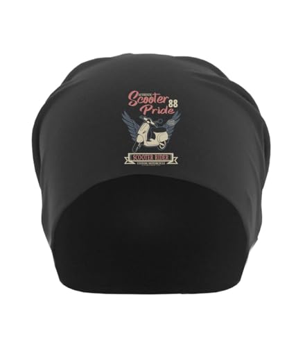 Bonnet noir unisexe Scooter Pride 88 en coton léger extensible