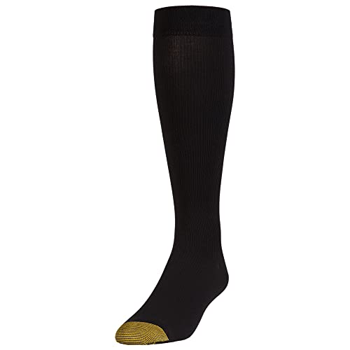GOLDTOE Men's Mild Compression Over The Calf Socks, Multipairs