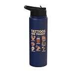 Divertido Tatuaje Meme Tatuaje Iconos Humor Basura Diseño De Tatuaje Stainless Steel Insulated Water Bottle