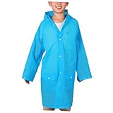 ULTECHNOVO Regenponcho EVA Leicht mit Kapuze Kompakt für Freizeit Camping Freizeitparks Wandern und Notfälle Blau Wiederverwendbar
