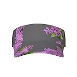 Instructions de conception : le chapeau pare-soleil sport imprimé fleurs lilas est vide Le design vous permet de l'ombre tout en évitant le haut sensuel de la tête ; le bord est robuste et se plie sans bosseler