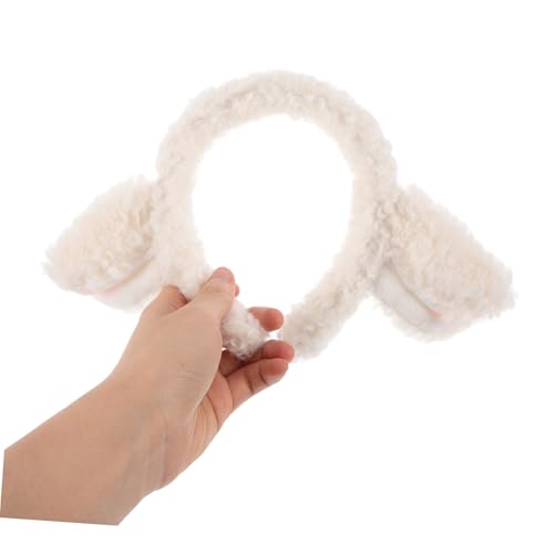 COLLBATH Plüsch Schafstirnband Lammohren Haarreif Weich Für Mädchen Und Frauen Cartoon Kopfschmuck Cosplay Bühnenauftritt Mit Sicherem Halt