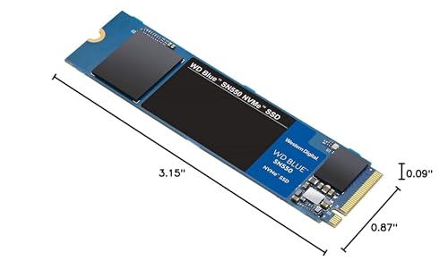 Image of Western Digital 1TB WD Blue SN550 NVMe Internal SSD - Gen3 x4 PCIe 8Gb /s, M.2 2280, 3D NAND, Up to 2,400 MB /s - WDS100T2B0C, olid State Hard Drive