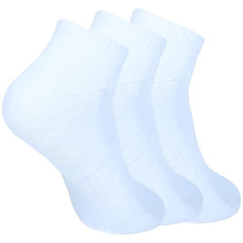 MERIRA Pack Of 3 White Ankle Socks MenSneaker Socks Low Cut Casual Wear (JOPLASM02-6-9)