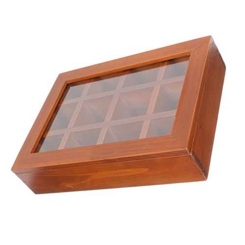 Boîte de rangement bois pour sachets de thé café sucre compartimentée - 2