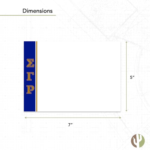 Image of Desert Cactus Sigma Gamma Rho Notecards SGRhos Poodles Divine 9 Stationery Cardstock 10 Pack Includes Envelopes Memo Party Thank You (Notecard Design E)
