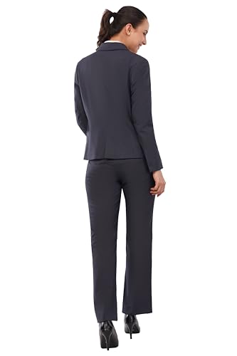 Image of SaintX Women's 2-piece Suit Set - Tailored Formal Blazer with Matching Formal Bell Trousers | Slim Fit | Fully Lined Blazer | Office, Workwear, Business Attire