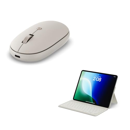 Clavier Beige QWERTY US de Satechi et sa souris premium chic