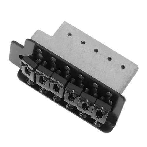 Bloc vibrato guitare électrique finition noire et argentée trémolo 6 cordes