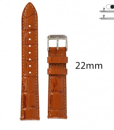 Image of Premium Nylon Watch Strap with Quick Release | Heavy-Duty Durable Woven Band | Stainless Steel Buckle | Sweat-Resistant & Comfortable | 18mm, 20mm, 22mm, 24mm (Croco Tan, 22, Millimetres)