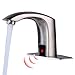 Gangang Brushed Nickel Commercial Automatic Motion Sensor Faucet Touchless Bathroom Sink Hot Cold Mixer with Mixing Valve