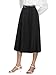 Casly Lamiit High Waisted Skirts for Women Summer Midi Length Dressy Casual Business Work A Line Black Skirt with Pockets Teacher Outfits S