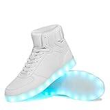 KFHQE Unisex LED Shoes Fashion Light Up High Top Shoes, Breathable USB Charging Light Up Sneakers...